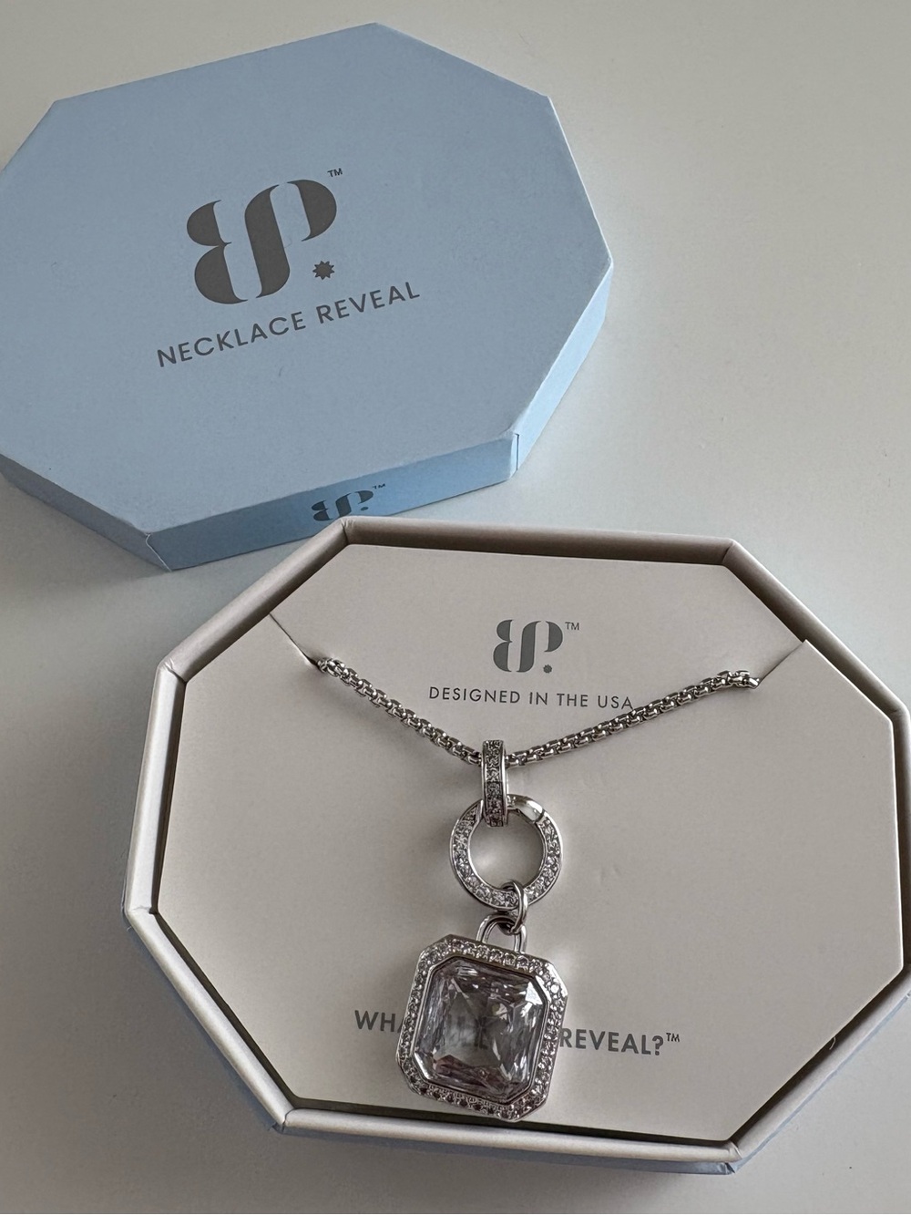 Bomb Party Statement Sparkle Necklace NK77955 Diamond CZ Rhodium Plating